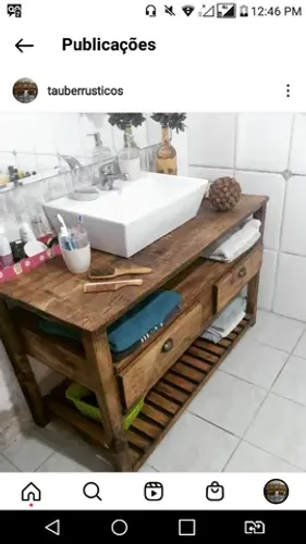 Balcão de banheiro Rústico Novo fabrico!!!