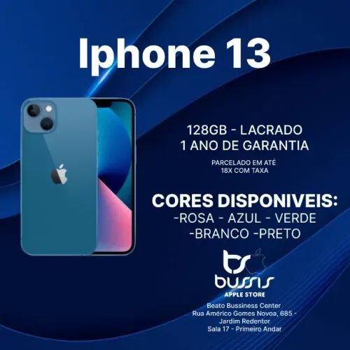 Iphone 13 128 Gb Branco | Lacrado Novo | Loja Fisica
