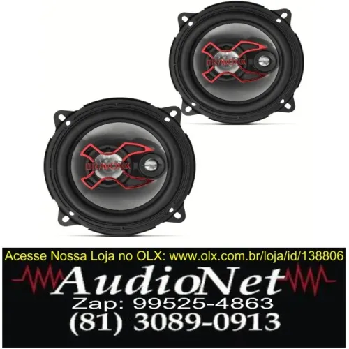 Alto Falante Bravox 5 100w Rms Triaxial B3x50x 200w 89db Automotivo Carro