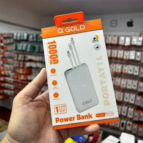 Power Bank Portátil 10000 mAh A'Gold