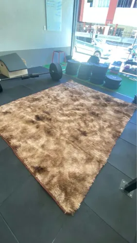 Tapete Shaggy Marrom, Black e Black c/ cinza Decorativo(aceito cartão)