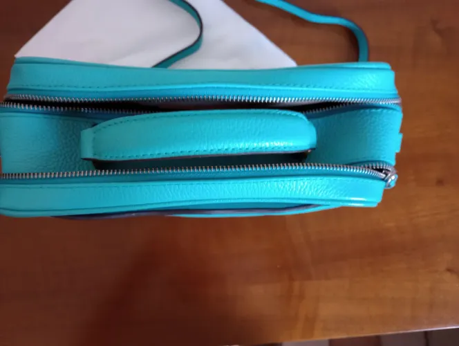 Bolsa Arezzo Couro Azul Nova 