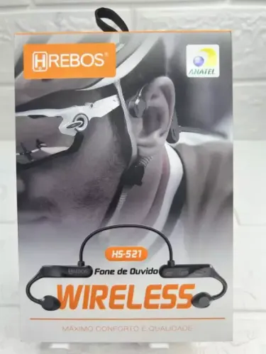 Lacrado Fone De Ouvido Bluetooth 5.0 Earflex Esportivo Hrebos Hs-521 