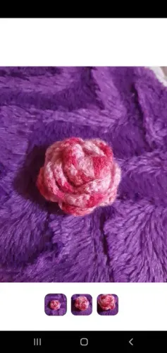 Broche de Flor de Crochê - Feito à Mão
