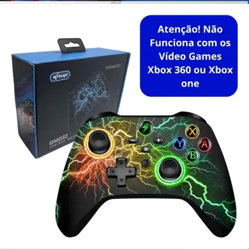 Controle Gamepad Knup Sem Fio Para Pc Computador Tv Android