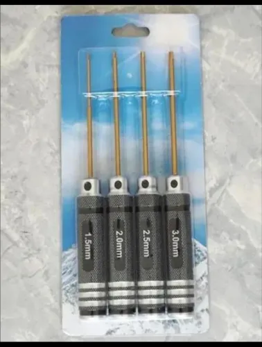 Kit com 4 Chaves Allen P/ Manutenção de RC Automodelos Diversos<br><br>?> Z E R A D O