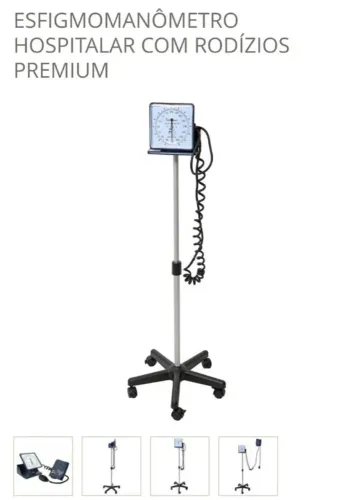 Esfigmomanômetro Hospitalar Premium com Rodízios