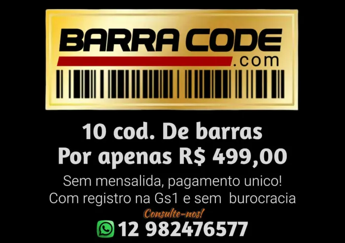 Codigo de barras, sem burocracia e sem mensalidade!