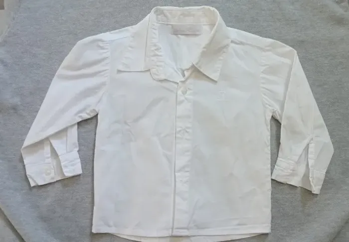 camisa branca tam 3/6 meses - menino- M bebê