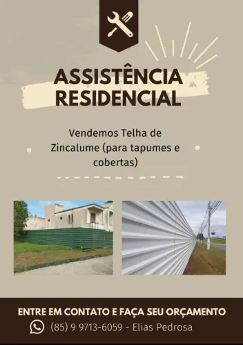 Telha de Zincalume para tapumes e cobertas