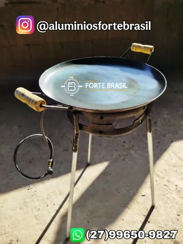 Disco / tacho de arado de ferro + base a gás 