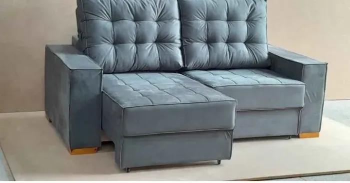 Sofá Retrátil Cinza - Conforto e Estilo para sua Sala!