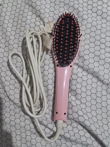 Escova Alisadora de Cabelo Rosa