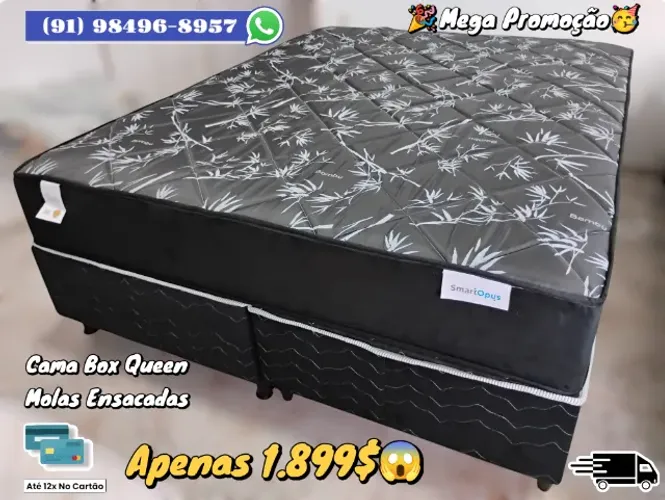 CAMA BOX QUEEN MOLAS ENSACADAS 