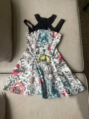 Vestido rodado estampado