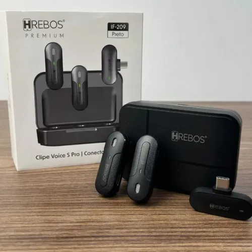 Microfone Lapela Sem Fio Profissional Hrebo If-209 Tipo-C