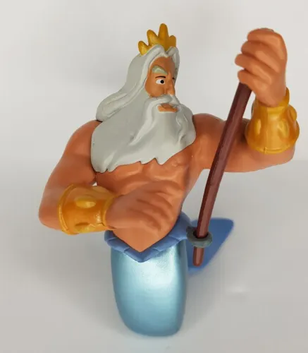 Tritão Pai Ariel Pequena Sereia Disney Store Miniatura Original Deluxe