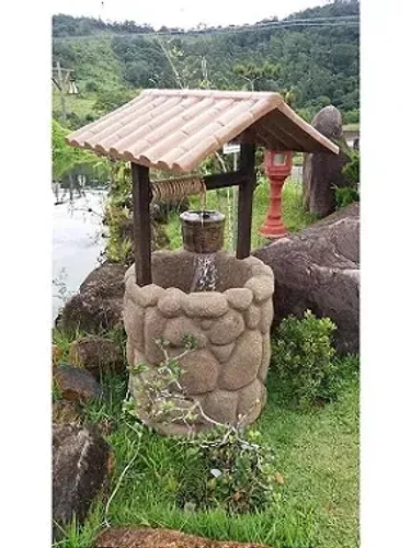 Poço Decorativo com telha