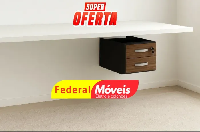 Gaveteiro Suspenso - Organização com 2 gavetas e chave!