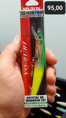 Isca de Pesca Yo-Zuri Crystal 3D Minnow (S) - 110mm 9/16oz