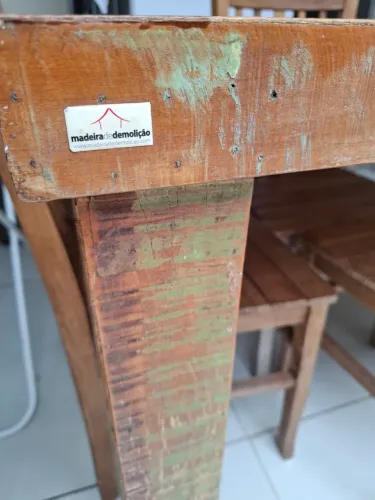 Mesa 4 lugares madeira de demolição
