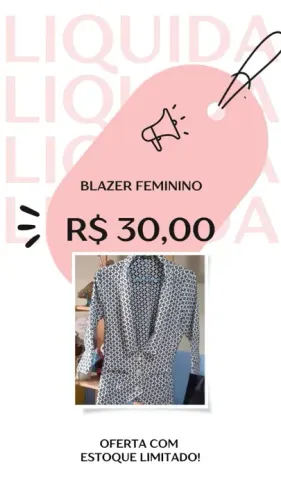 Blazer Feminino - Liquidação!
