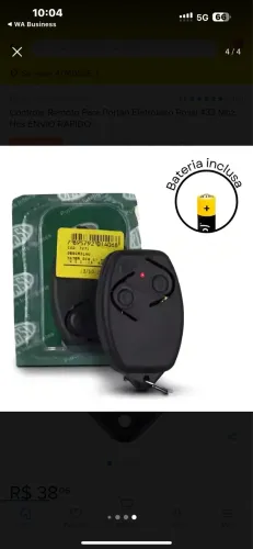 Controle Remoto Para Portão Eletrônico Rossi 433 Mhz Hcs