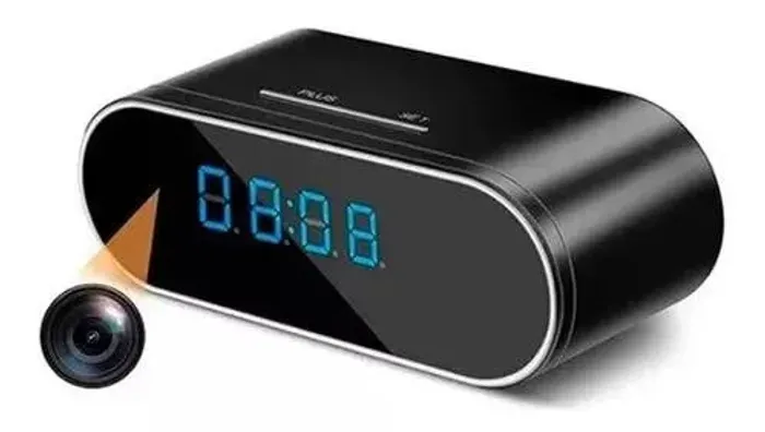 Relógio Despertador De Mesa Micro Camera Wifi Digital