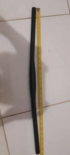 Guidão preto reto 72mm