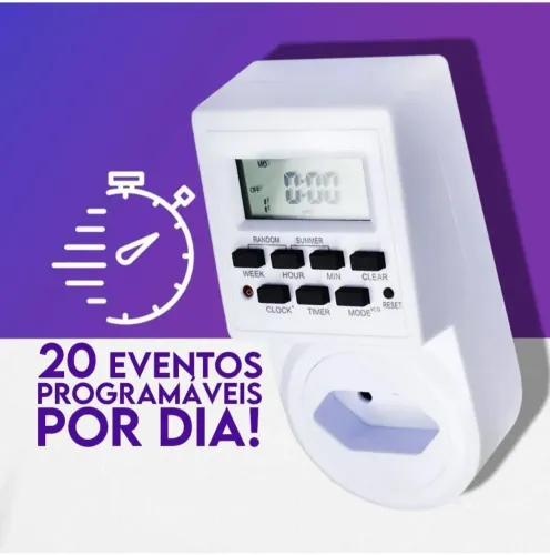 Timer Eletrônico 20 Eventos - Programação Diária