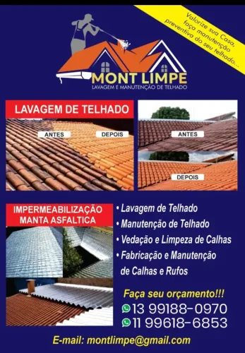 MONTLIMPE - LAVAGEM E MANUTENÇÃO DE TELHADO