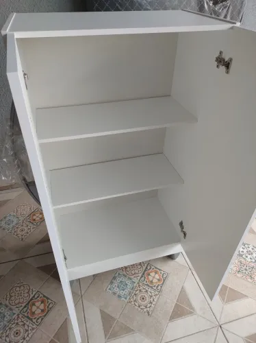 Armário mine multiuso branco com 3 prateleiras