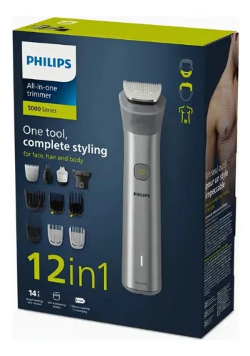 Philips Aparador De Pelos, Barba, Cabelo Multigroom Bivolt 12em1 Mg5950/15
