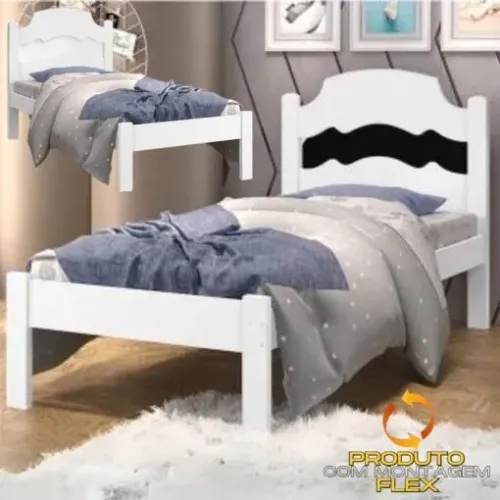 Receba em 24h, frete incluso! Cama Solteiro Íris 100% MDF