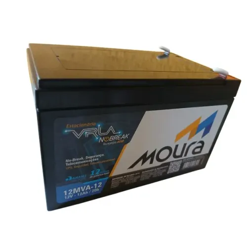 Bateria Moura Selada VRLA 12V 12Ah Estacionaria para Nobreak 12MVA-12