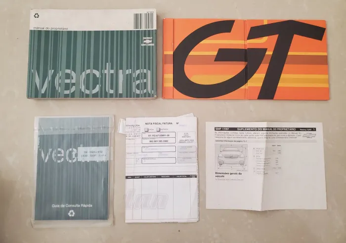 Manual do Proprietário Vectra GT/GT-X e Sedan de 2006 a 2009.