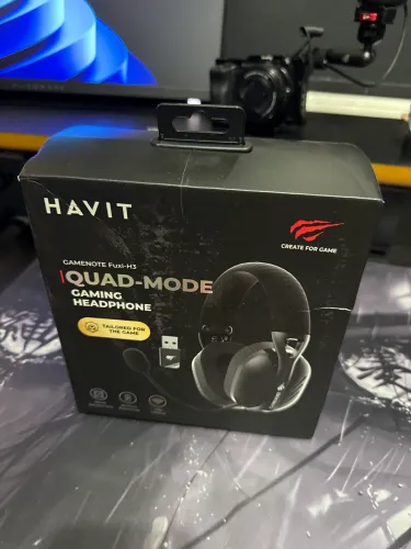 Headset Gamer Havit Fuxi H3 Wireless 2.4GHz Bluetooth 7.1 40mm 24ms Microfone