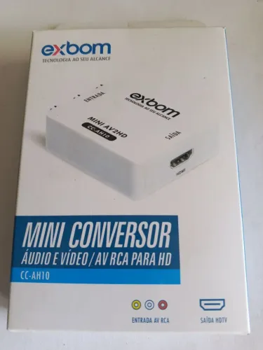 Mini conversor audio/vídeo/av rca para HD