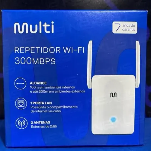 Repetidor Wi-Fi Multilaser 300Mbps