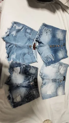 Kit com 7 shorts jeans 100 reais total