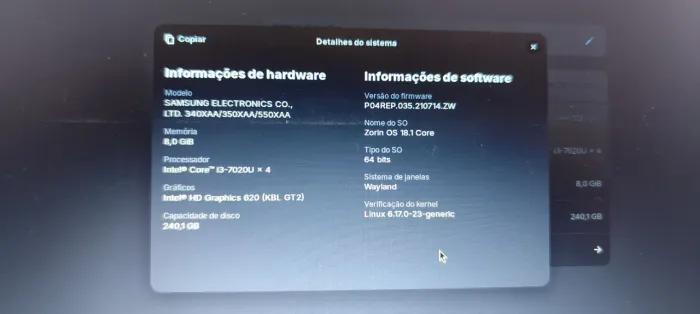 Notebook Samsung E30 8GB 250 GB SSD IMPECÁVEL 