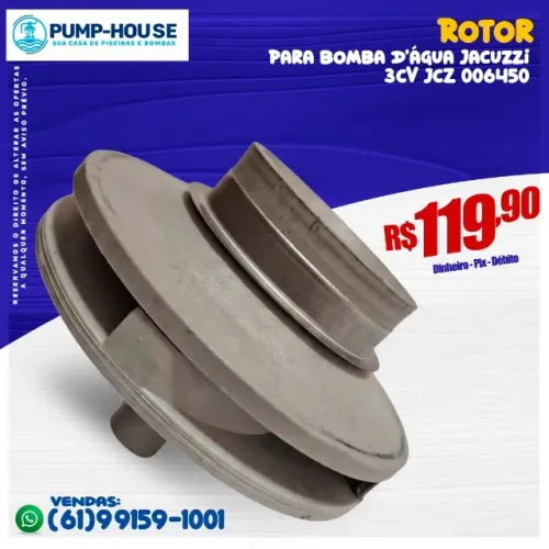 Rotor Para Bomba D'água Jacuzzi 3CV JCZ 006450