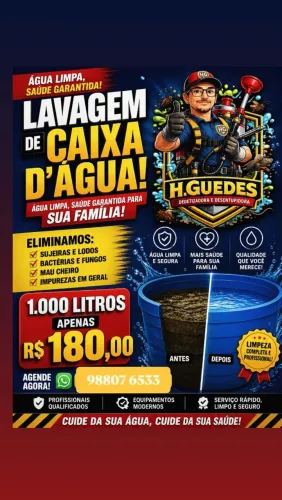 Limpeza de caixas d'água