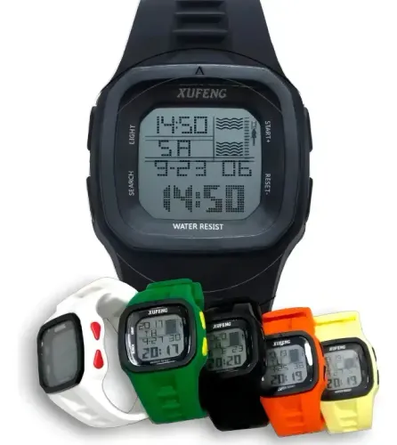 Relógio Quadrado Xufeng Sh-797 Com Pulseira De Silicone
