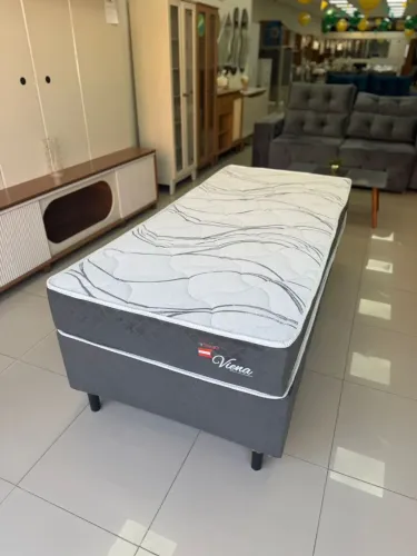 Cama box solteiro em molas ensacadas