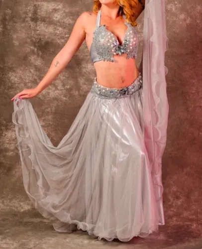 Vendo traje prata de dança do ventre