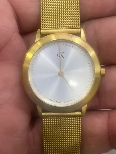 Relógio calvin Klein original banhado a ouro