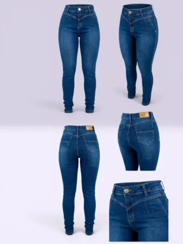 Calça Jeans Feminina Modeladora - Cintura Alta (Levanta Bumbum)