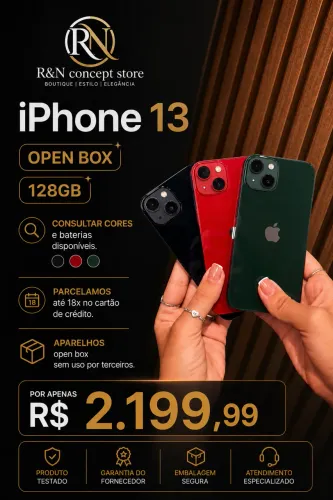 iphone 13 128Gb Open box, Usado Apenas como Mostruário 