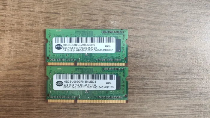 Memórias RAM para Notebook DDR3 - 6GB (4GB + 2GB)